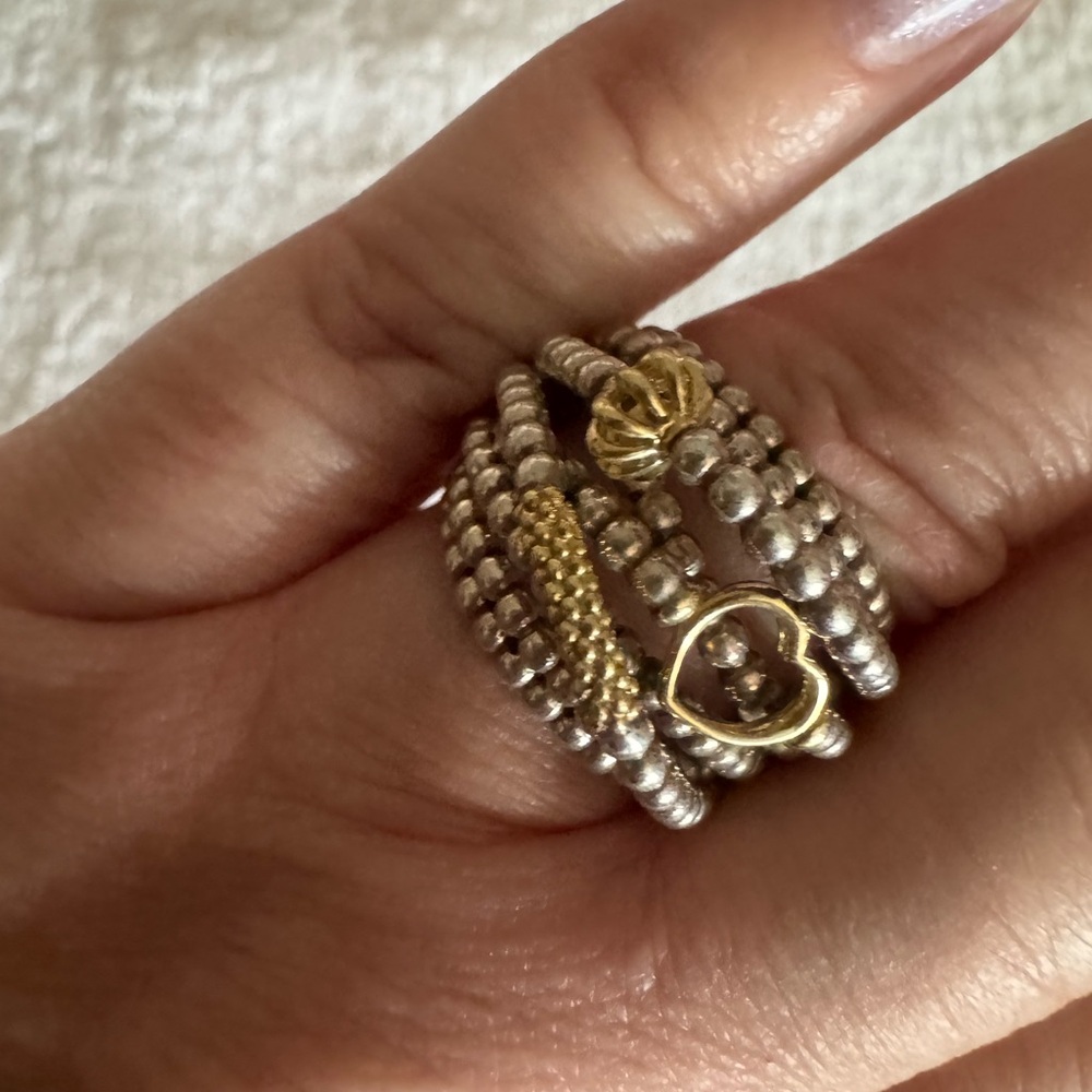 LAGOS Two-Tone Caviar Ring